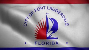 Fort Lauderdale Florida USA Flagge Schleife Hintergrund 4k video