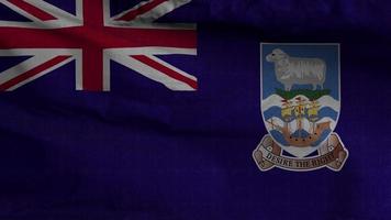 Falkland ilhas bandeira ciclo fundo 4k video