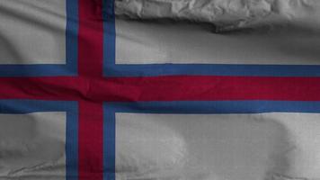 Faroe isola bandiera ciclo continuo sfondo 4k video
