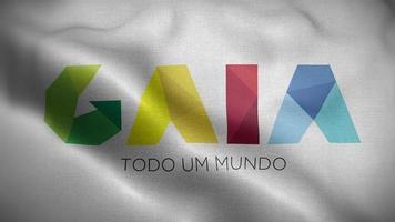 gaia Portugal bandeira ciclo fundo 4k video