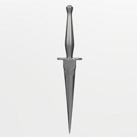 Dagger isolated on background photo