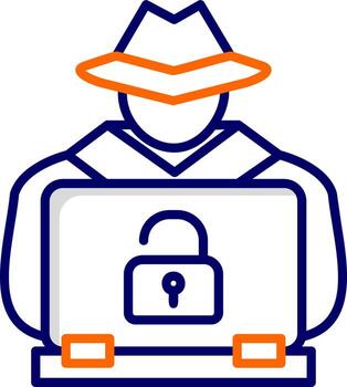 hacker ciber ataque vector icono