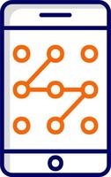 Mobile Pattern Lock Vector Icon