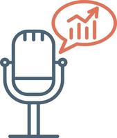 Bar Chart Podcast Vector Icon