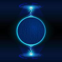 Modern Holographic Globe on Technology Background vector