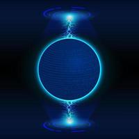 Modern Holographic Globe on Technology Background vector