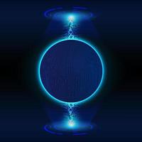 Modern Holographic Globe on Technology Background vector