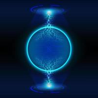 Modern Holographic Globe on Technology Background vector