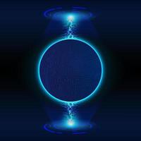 Modern Holographic Globe on Technology Background vector