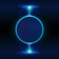 Modern Holographic Globe on Technology Background vector