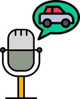 Vehicle Podcast Vector Icon