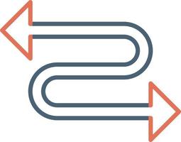 Zigzag Arrow Vector Icon