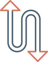 Zigzag Arrow Vector Icon