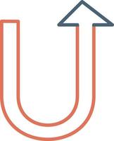 U Turn Vector Icon