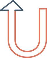 U Turn Vector Icon