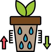 Water Level in plant Vector Icon