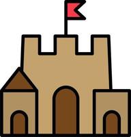 icono de vector de castillo de arena