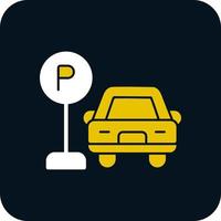 Car Parking Vector Icon Design