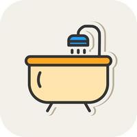 Bathtub Vector Icon Design