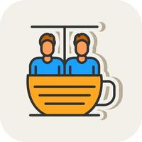 Tea Cup Ride Vector Icon Design