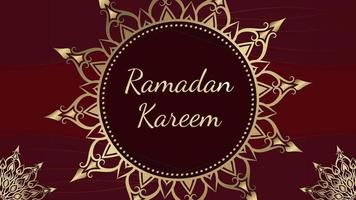 Ramadan Contexte animation, avec d'or mandala video