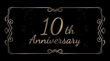 10th anniversary greetings, with vintage frames video