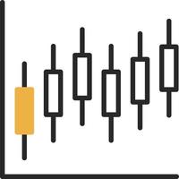 Candlestick Chart Vector Icon Design