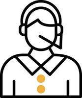 Call Center Agent Vector Icon Design