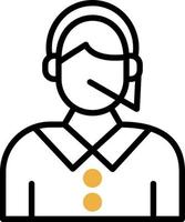 Call Center Agent Vector Icon Design