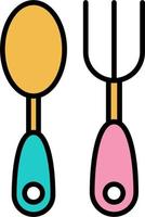 Baby Cutlery Vector Icon