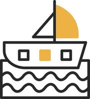 Sailing Boat Vector Icon Design