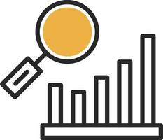 Bar Chart Research Vector Icon Design