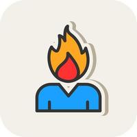 Burning Vector Icon Design