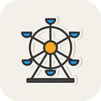 Ferris Wheel Vector Icon Design