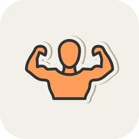 Muscle Man Vector Icon Design