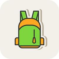 diseño de icono de vector de bolsa de escuela