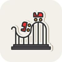 Roller Coaster Vector Icon Design