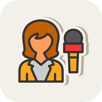 Reporter Vector Icon Design