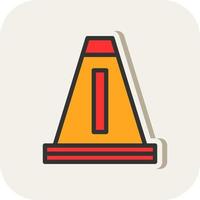 Traffic Cone Vector Icon Design