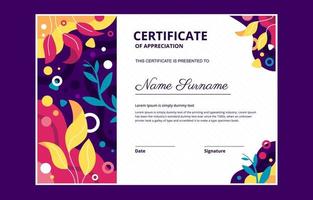 plantilla de diseño de certificado creativo vector