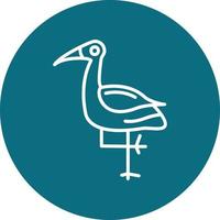 Crane Bird Vector Icon