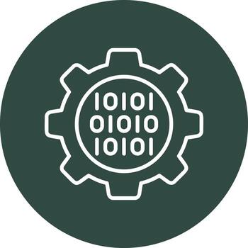 icono de vector de código binario