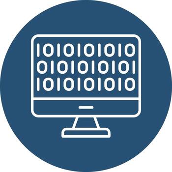 icono de vector de código binario