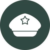 icono de vector de sombrero de policía