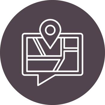 icono de vector de ubicación de mapa