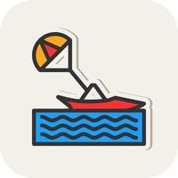 Parasailing Vector Icon Design