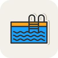 Swimming Pool Vector Icon Design