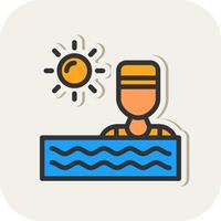 Swimming Vector Icon Design