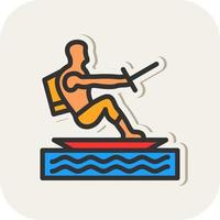 Water Skiing Vector Icon Design