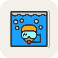 diseño de icono de vector de snorkel